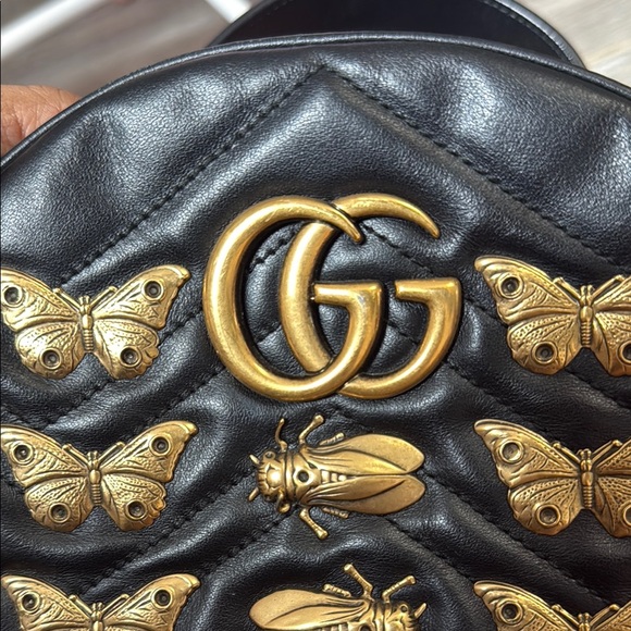Gucci Black and Gold Designer Backpack main image 4